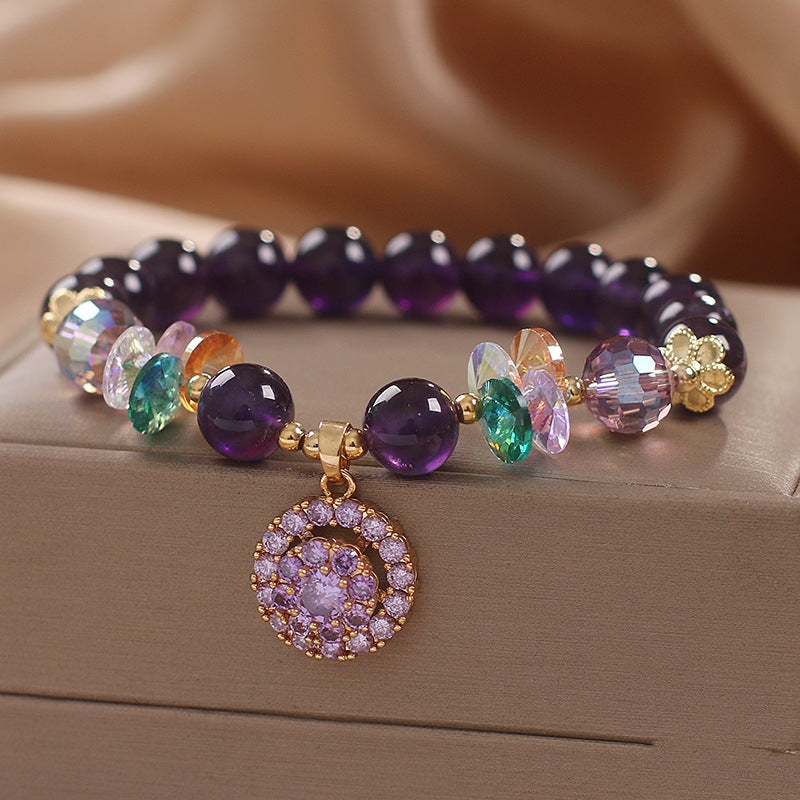 Natural Amethyst Bracelet Female Fashion Good Luck Comes