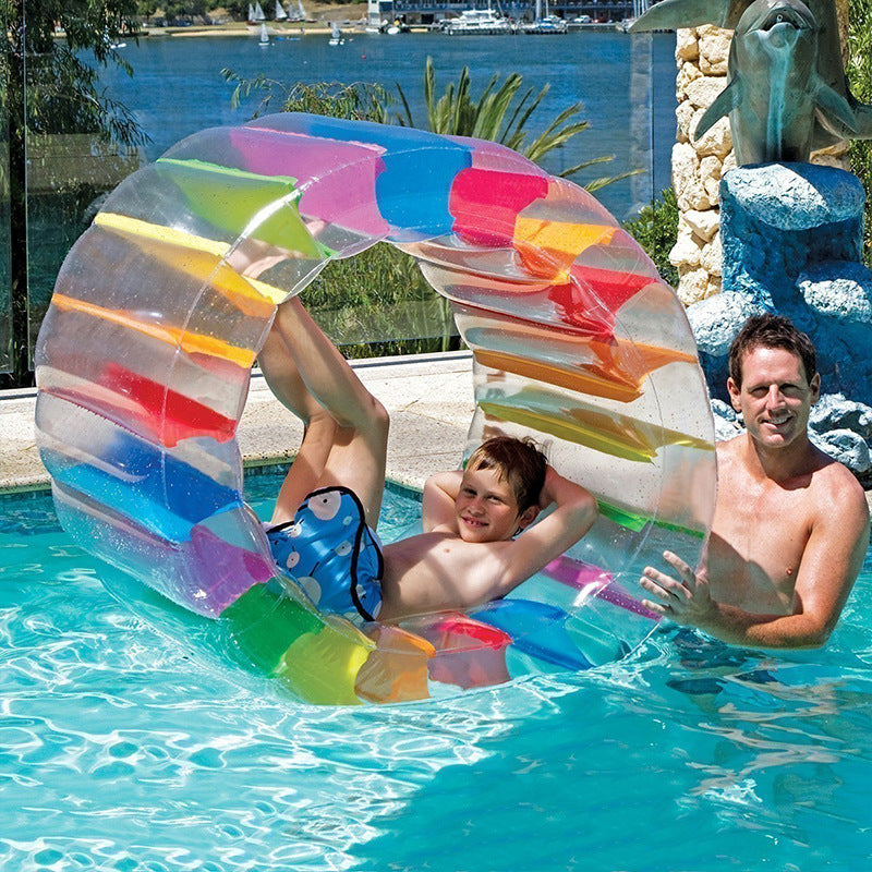Inflatable water roller