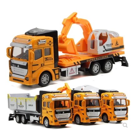 Alloy car model excavator puzzle toy