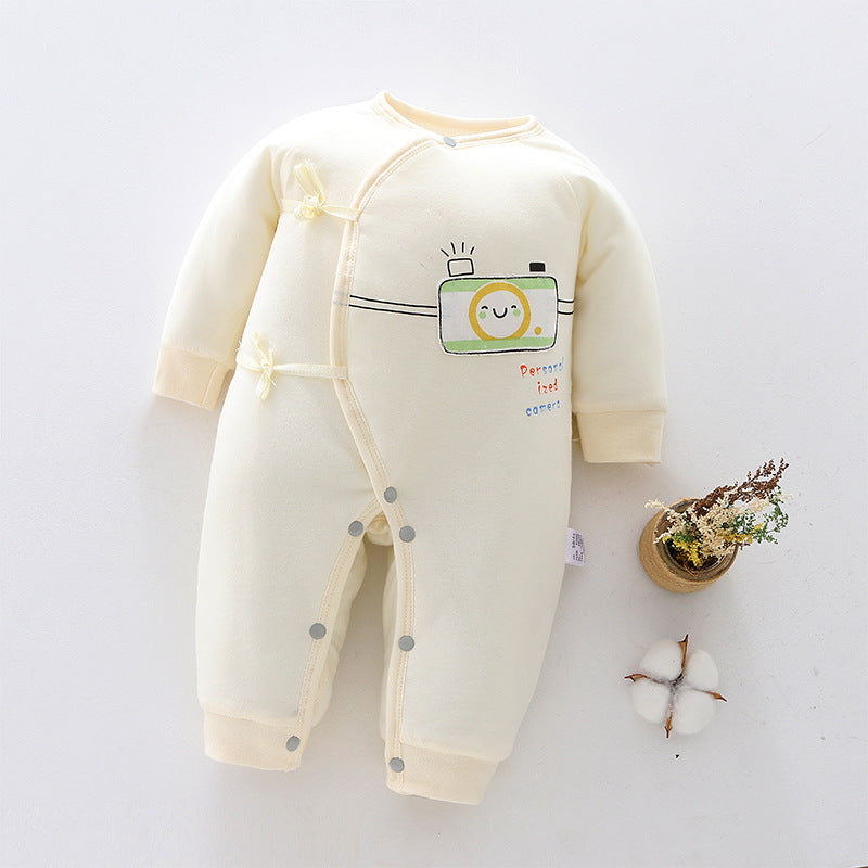 Baby warm one-piece clothes spring, autumn and winter
