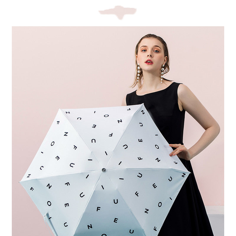 Five-Fold Umbrella Sunshade And Anti-Ultraviolet Female Dual-Use Umbrella