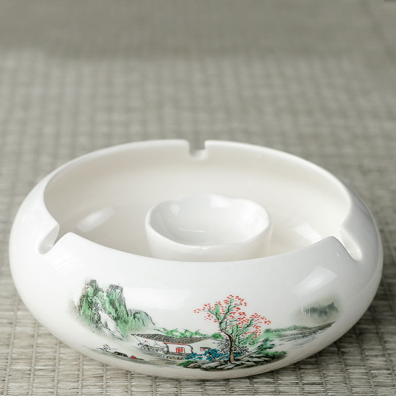 Tidal Current Cover Fly Ash Ceramic Ashtray