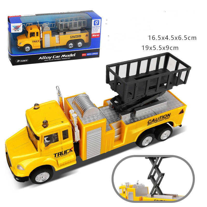 Children's construction vehicle toy set, ladder car