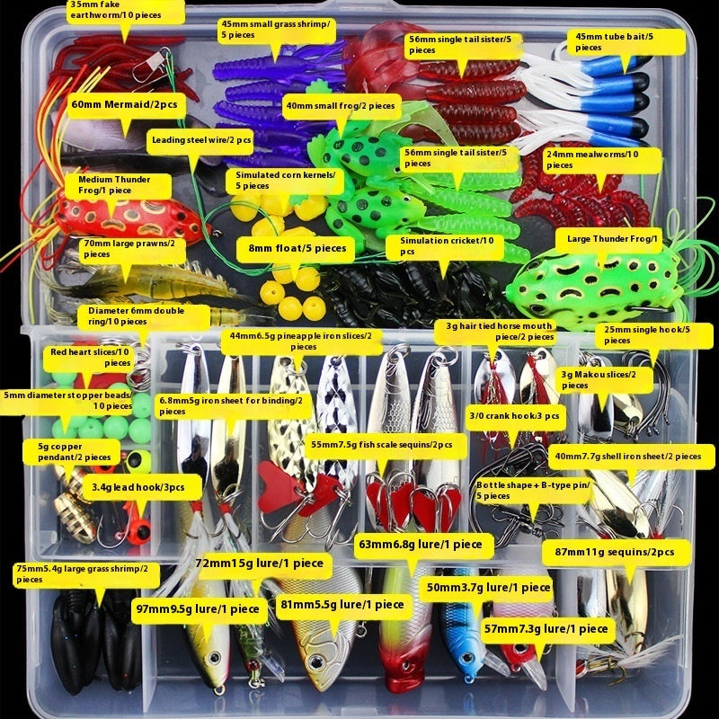 141 Pieces Of Lure Set With Multiple Swimming Layers Fishing Bait Set