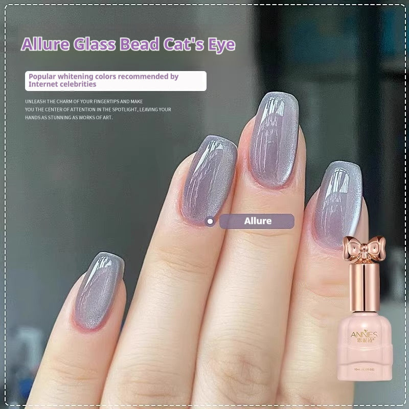 Micro Glass Bead Cat's Eye Gel Nail Polish Icy Cat Eye Gel Polish Nail Art