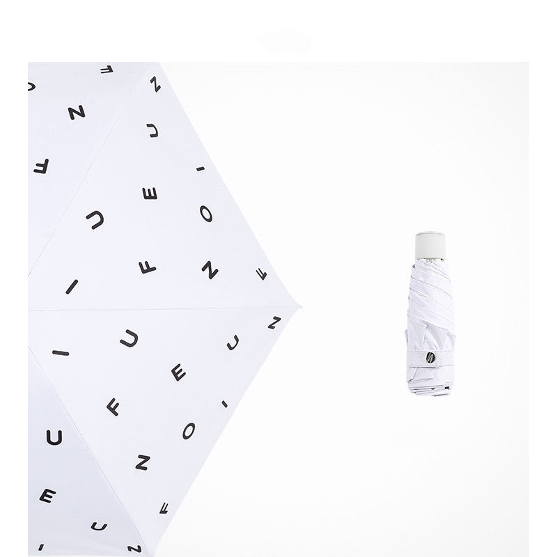 Five-Fold Umbrella Sunshade And Anti-Ultraviolet Female Dual-Use Umbrella