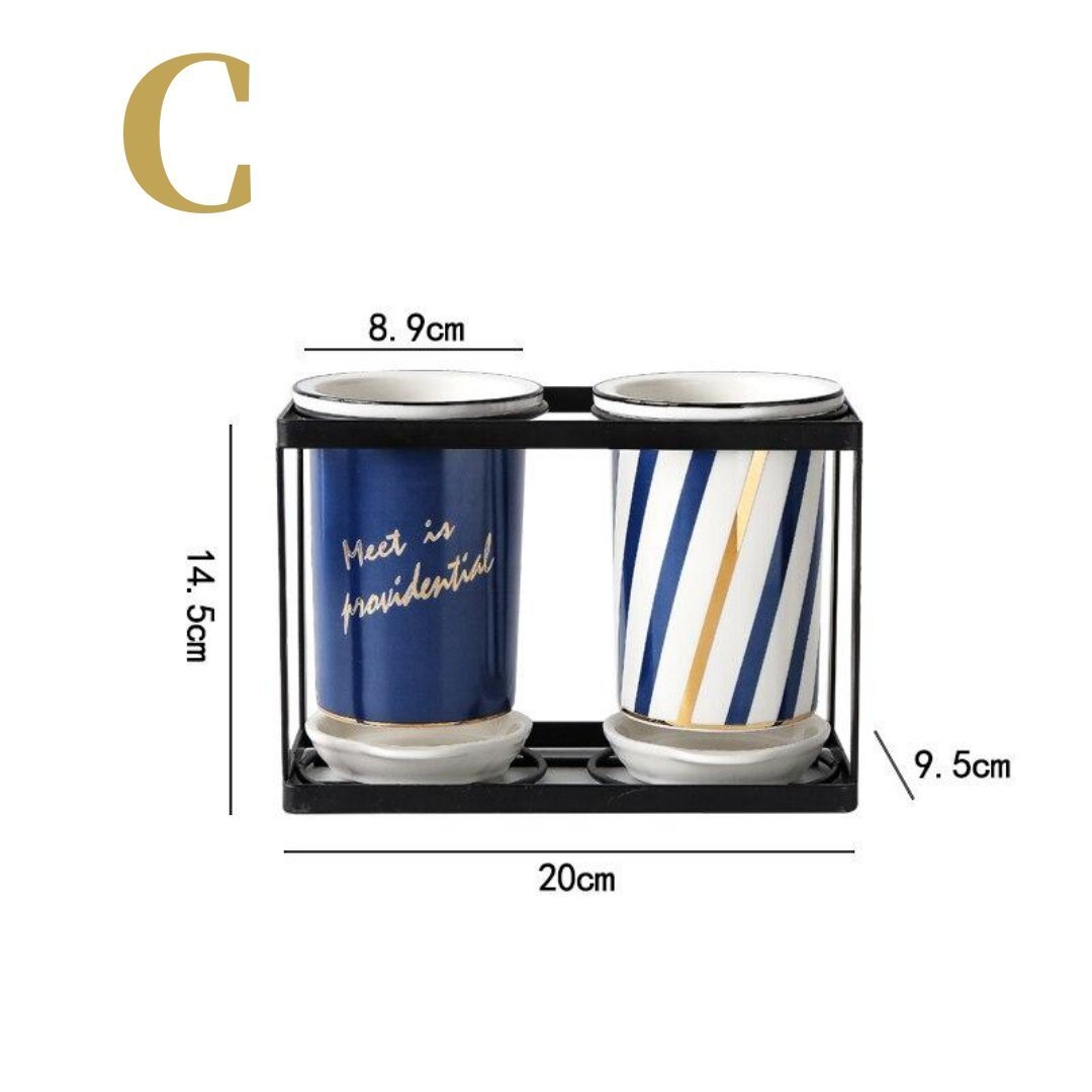 Ceramic fork spoon tableware storage drain cylinder