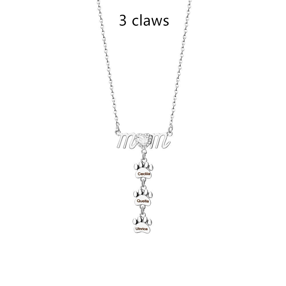 Mom Heart Diamond Necklace Mother's Day