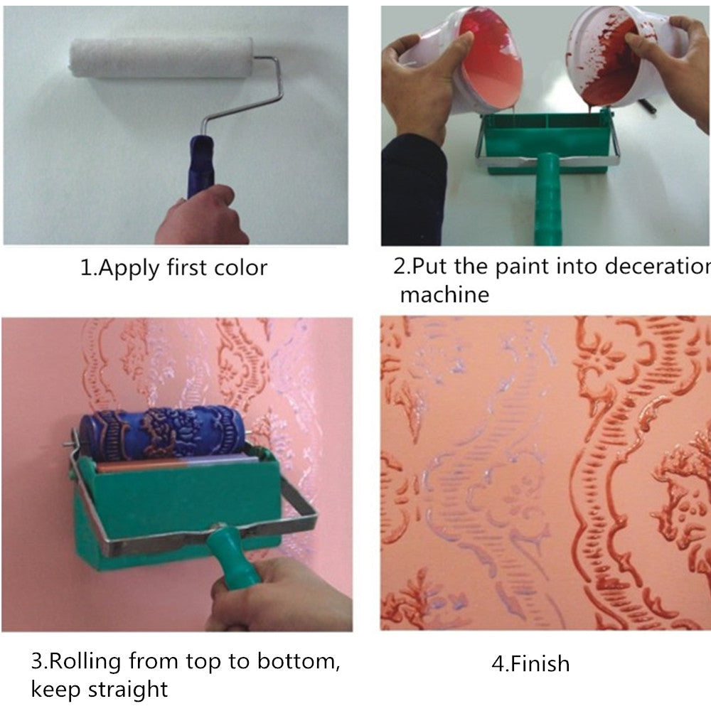 Roller knurling tool for wallpaper paint printing