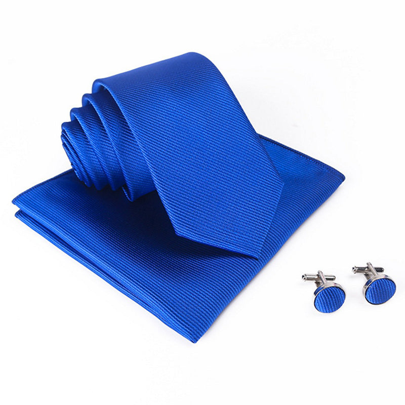 Men's Cufflinks Square Tie Three Piece Set