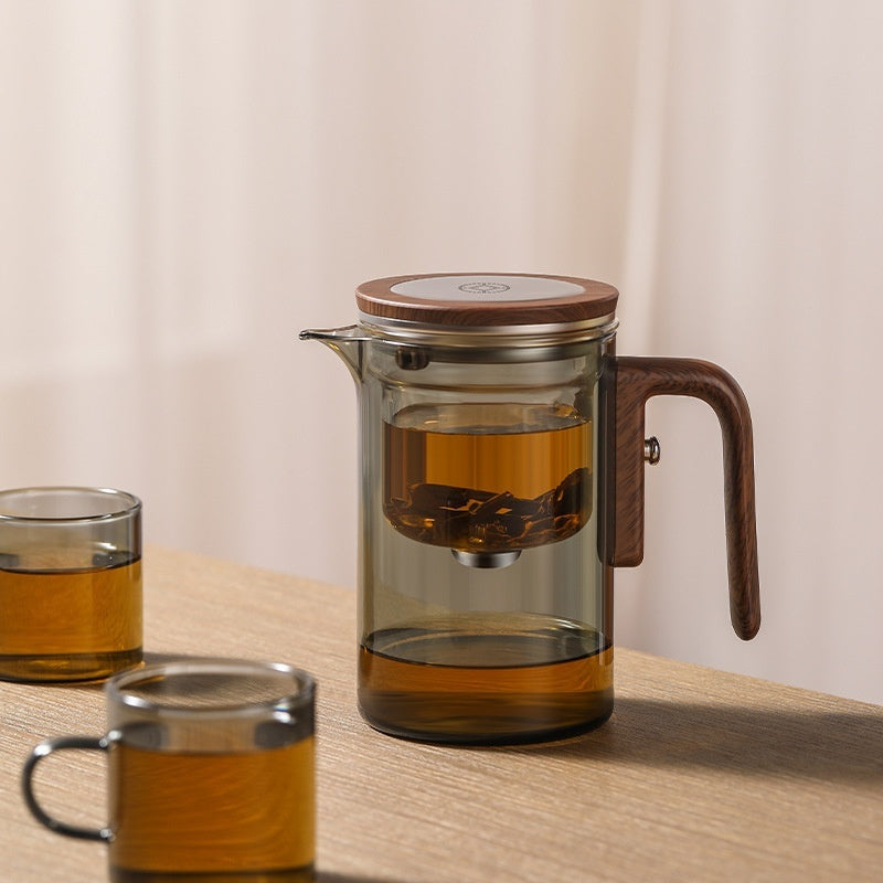 Magnetic Elegant Cup Teapot Household Full Glass Liner Tea Water Separation Teapot Tea Set
