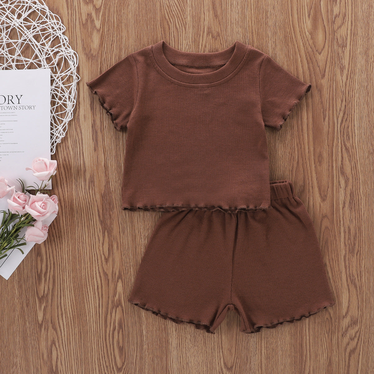 Baby Girl Home Short Sleeve Cool Suit