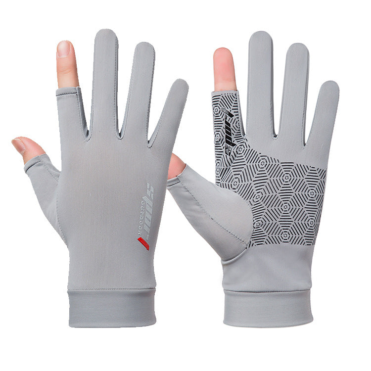 Fishing half finger men's and women's gloves