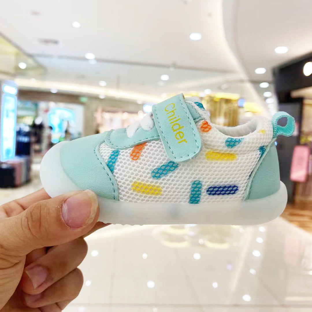 Baby Girl's Soft-soled Mesh Breathable Toddler Shoes