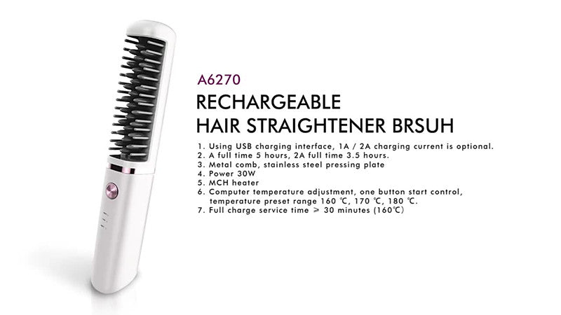 Lisseur chauffant rechargeable