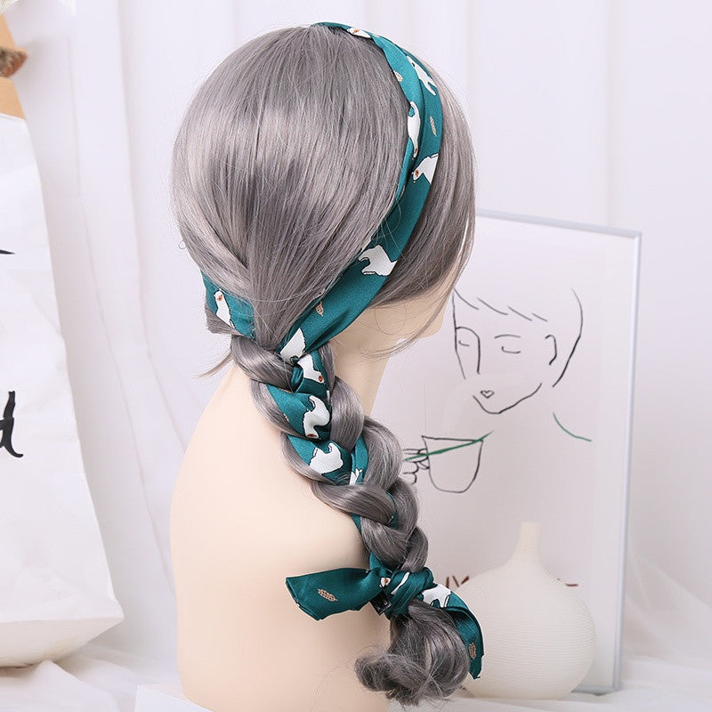 Women''s Net Red Head Rope  Braided Hair Retro Ribbon