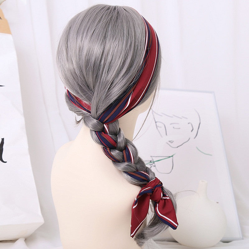 Women''s Net Red Head Rope  Braided Hair Retro Ribbon