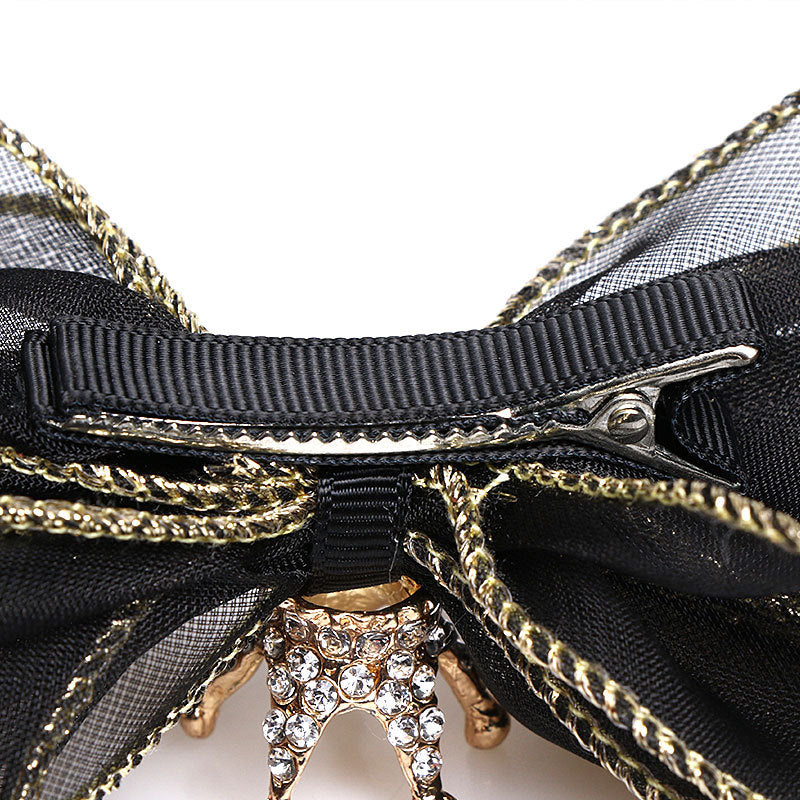 Organza Bow Hairpin Children's Crown Top Clip Hair Accessory