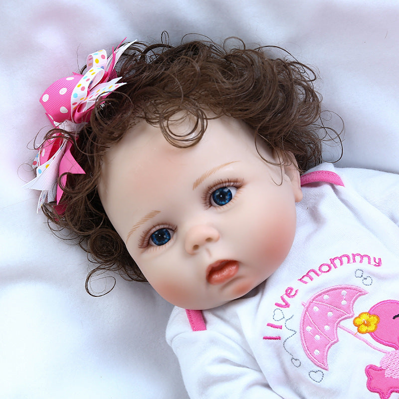 55 CM Simulation Baby Rebirth Doll Full Body Silicone