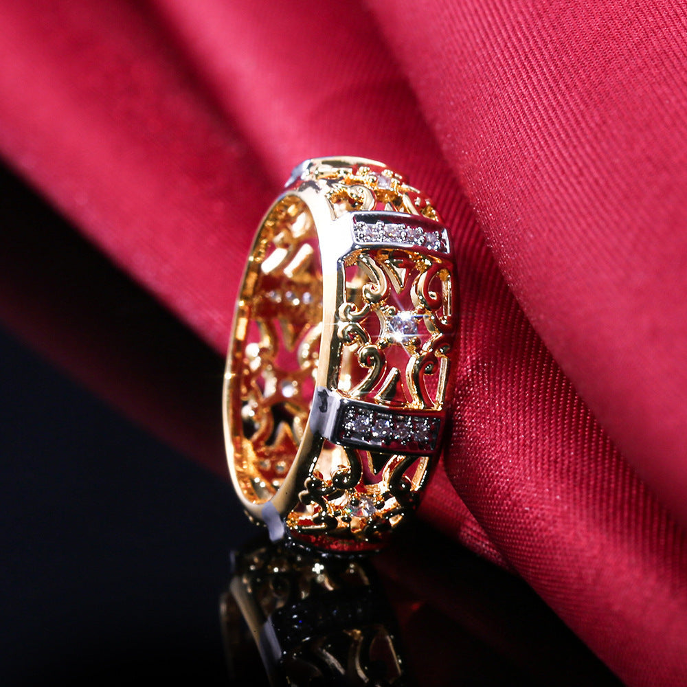 Retro European And American Zircon Female Japanese And Korean Ring