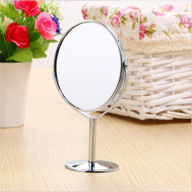 Metal Small Mirror, Desktop Mirror, Double-sided Makeup Mirror