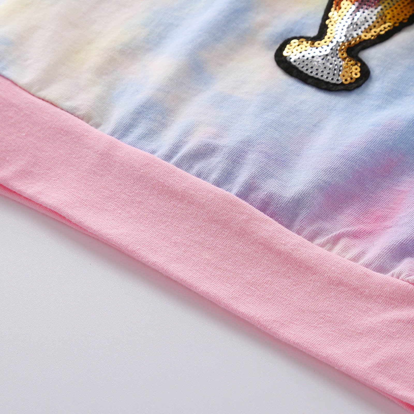 Children's Long-Sleeved Tie-Dye Ice Cream Printed Top  Pants Suit