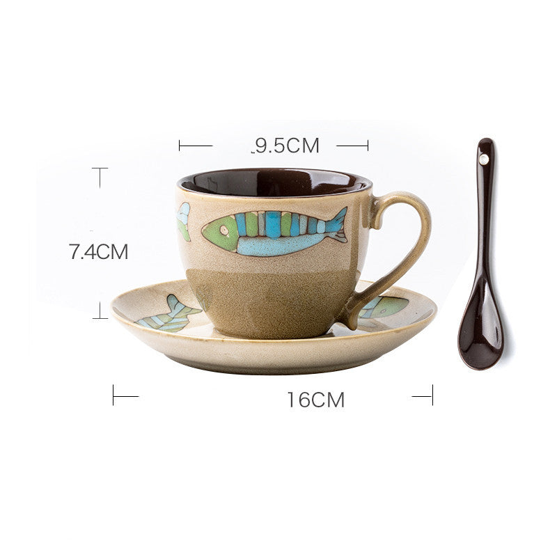 Ceramic Coffee Cup European Style Small Luxury Afternoon Tea Cup Ins Wind Retro Coffee Cup