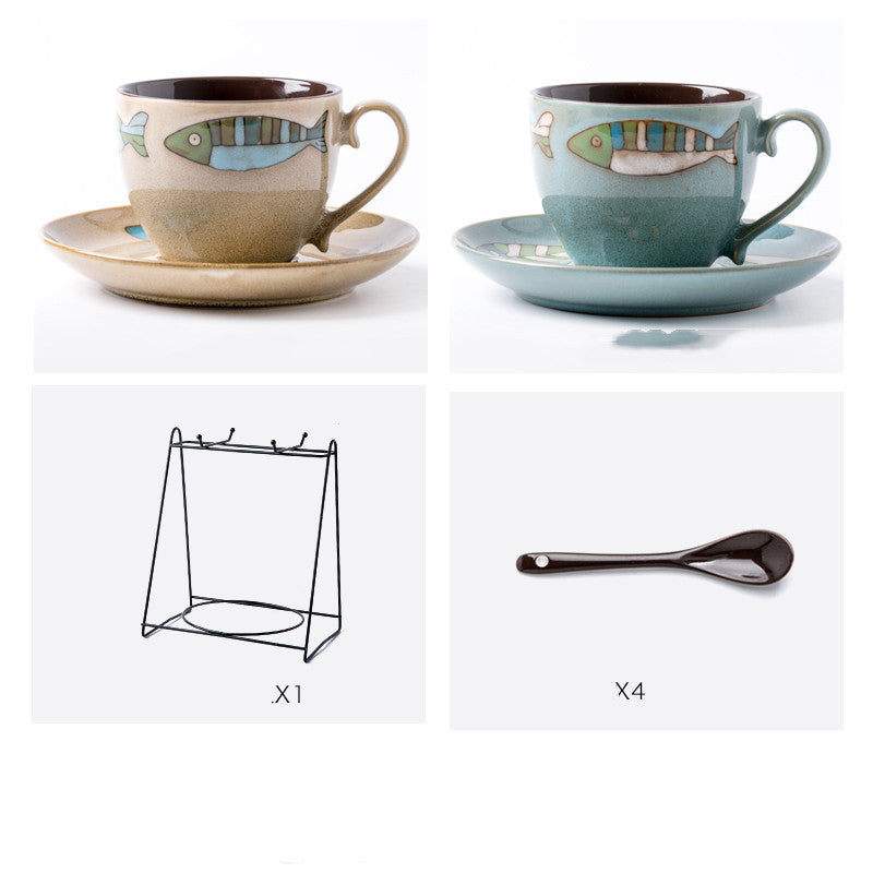 Ceramic Coffee Cup European Style Small Luxury Afternoon Tea Cup Ins Wind Retro Coffee Cup