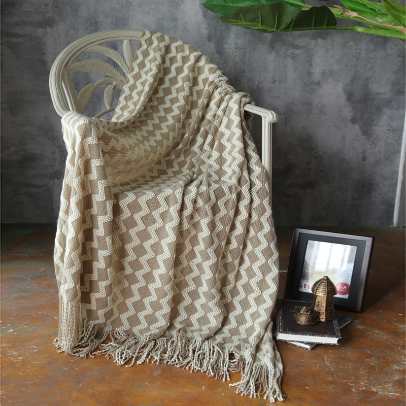 Tassel shawl for blanket