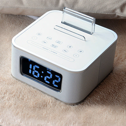 Multifunctional Music Alarm Clock Big Ringtone Metal Bluetooth Speaker Radio