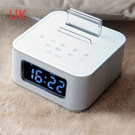 Multifunctional Music Alarm Clock Big Ringtone Metal Bluetooth Speaker Radio