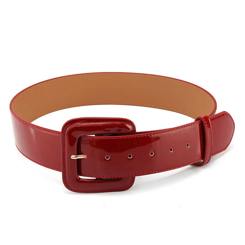 Ceinture large en cuir pour doudoune et manteau