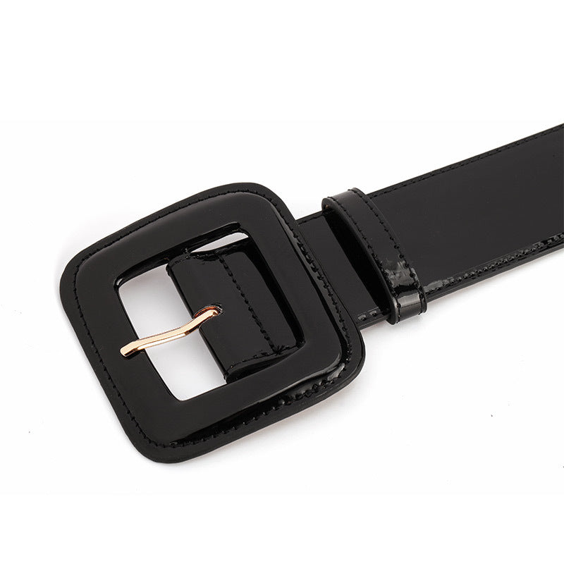 Ceinture large en cuir pour doudoune et manteau