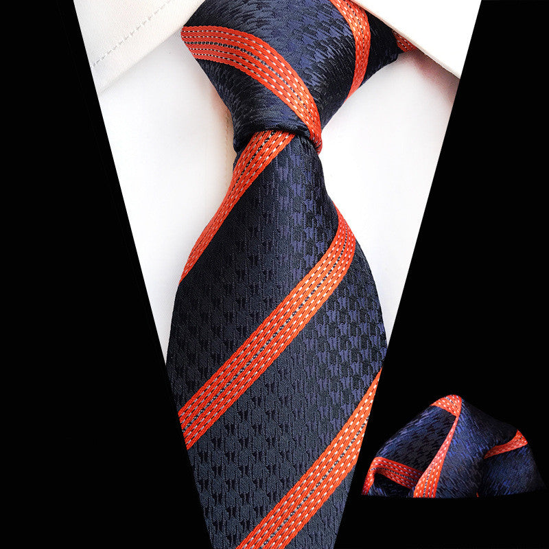 Fashion Plaid Tie Square Scarf Set