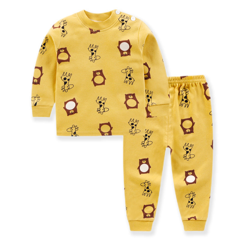 Children's Cotton Long Sleeved Trousers For Home Wear