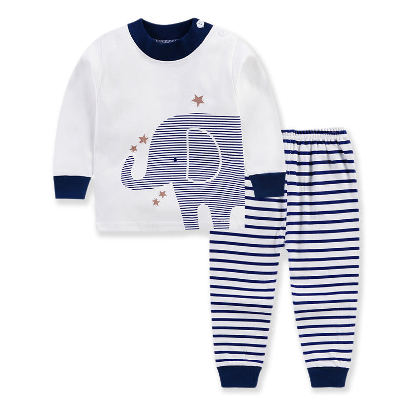 Children's Cotton Long Sleeved Trousers For Home Wear
