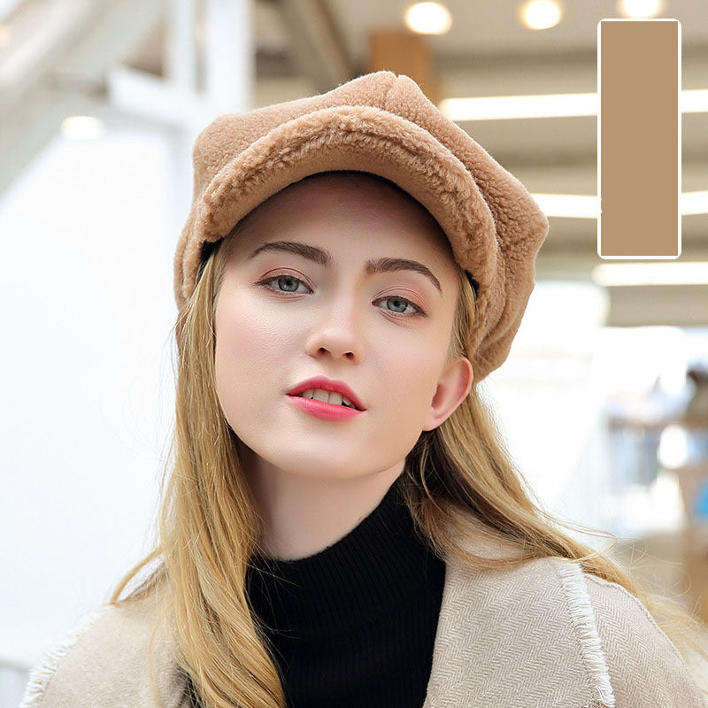 Women's Winter Sheep Shearing Thickened Warm Cap