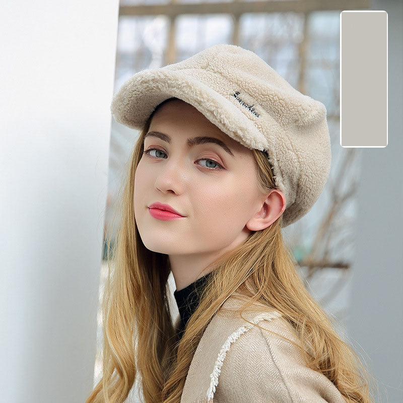 Women's Winter Sheep Shearing Thickened Warm Cap
