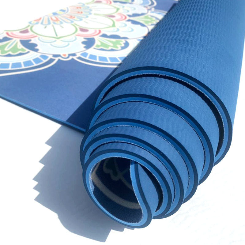 Suede Printed Tpe Double Yoga Mat