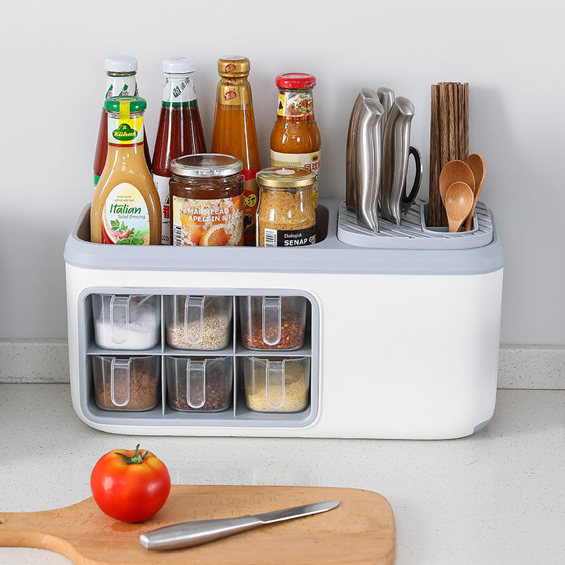 Multifunctional Seasoning Box Rack Knife Rack Chopstick Rack Condiment Rack