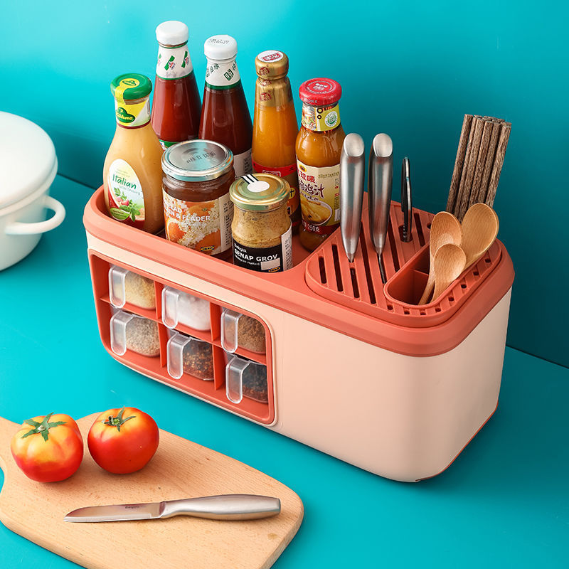Multifunctional Seasoning Box Rack Knife Rack Chopstick Rack Condiment Rack