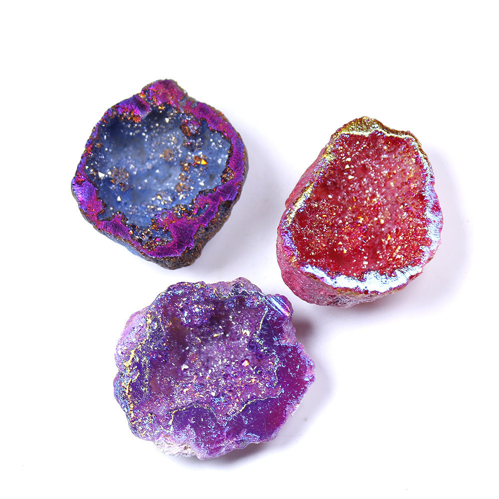 Natural Crystal Plating Color Irregular Agate Geode Cornucopia