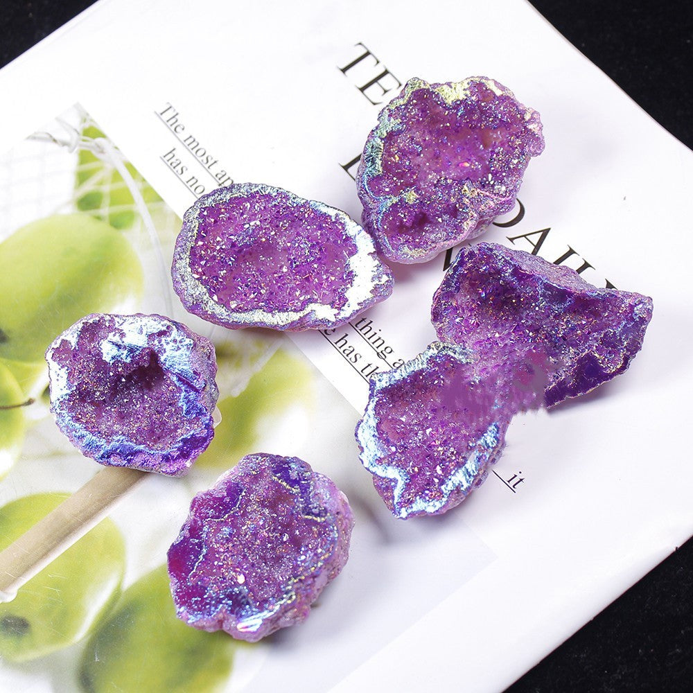 Natural Crystal Plating Color Irregular Agate Geode Cornucopia