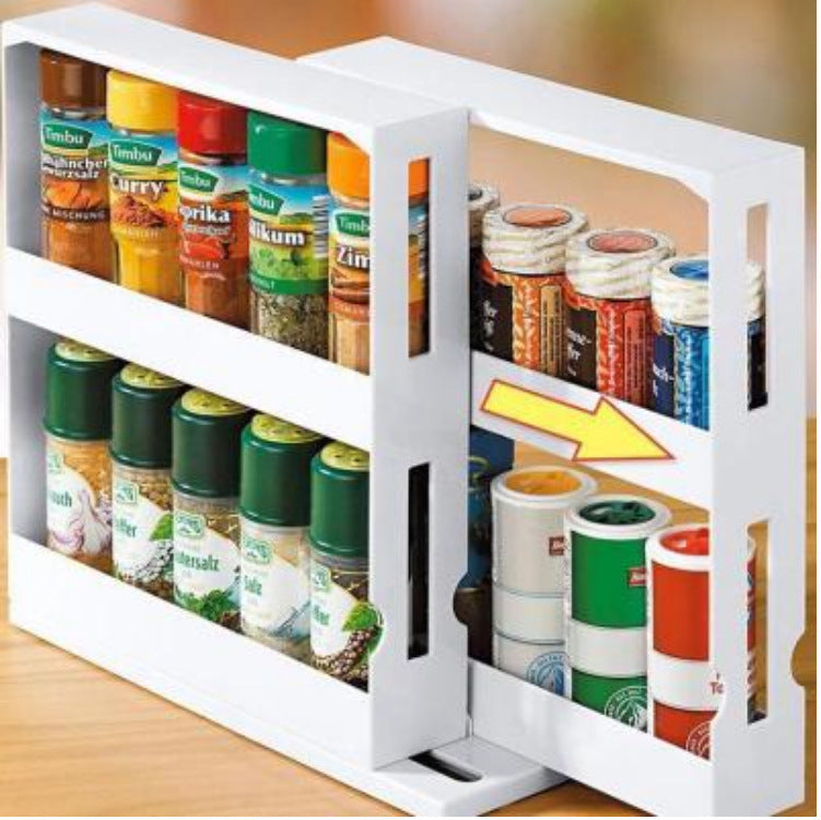 Household Seasoning Bottle Rack Spice Seasoning Storage Box Can Be Pulled Out And Rotated