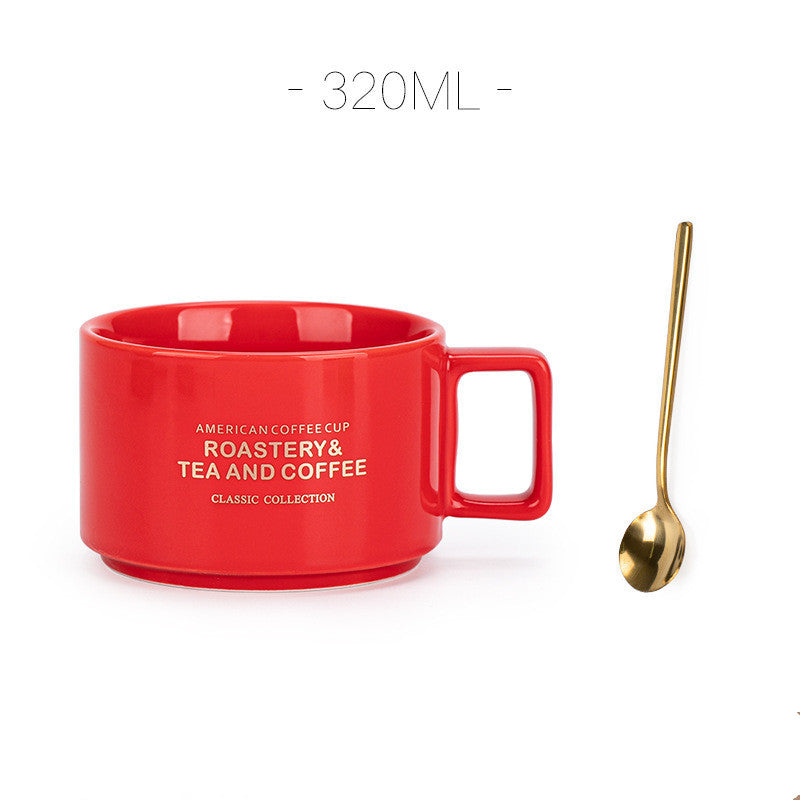 American Retro Coffee Cup And Saucer Set
