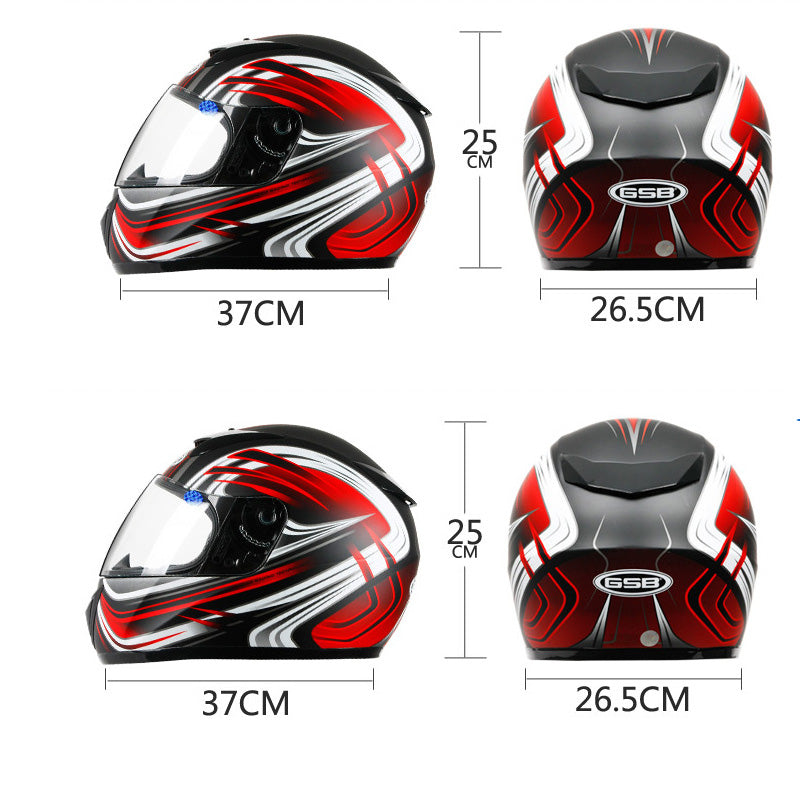 Casque de moto électrique intégral pour homme