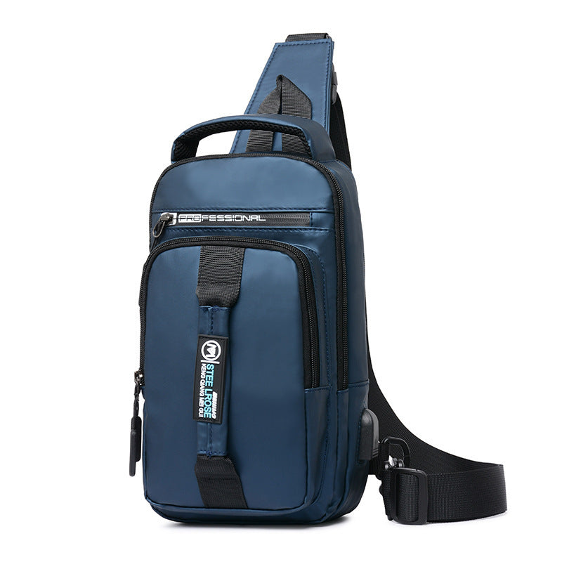 Sac de poitrine pour hommes, sac à bandoulière étanche en tissu Oxford