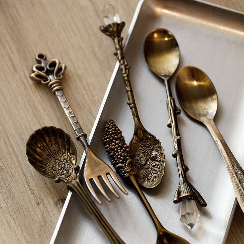 European And American Retro Coffee Spoon Dessert Spoon