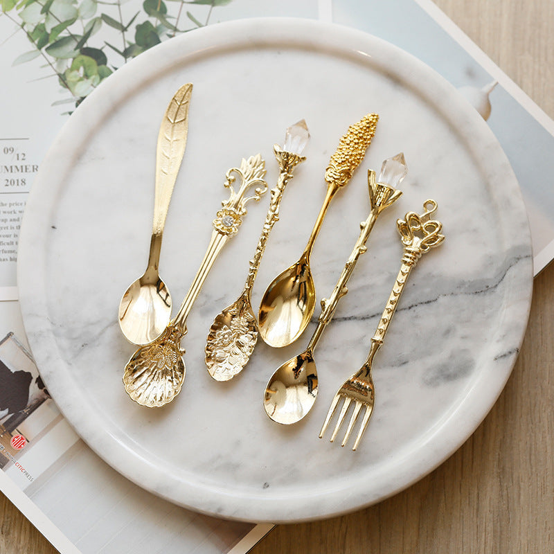 European And American Retro Coffee Spoon Dessert Spoon