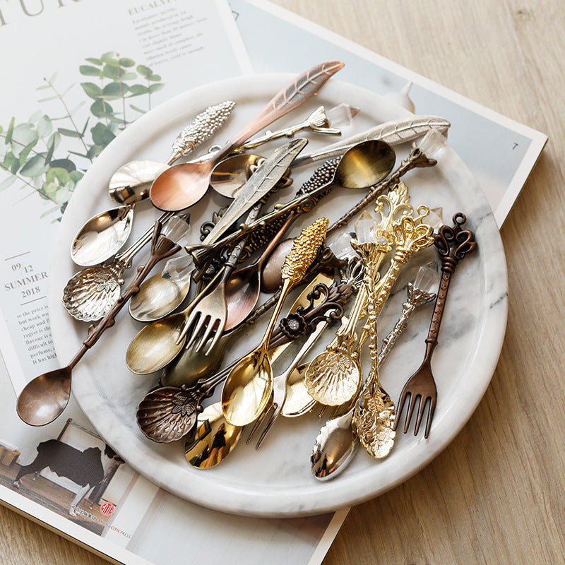European And American Retro Coffee Spoon Dessert Spoon